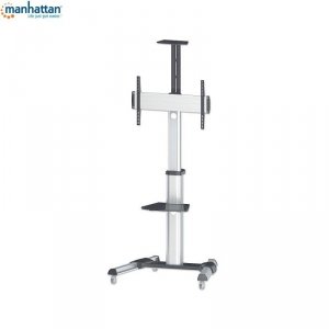 Stojak mobilny LCD/LED Manhattan 37 cali-70 cali, 50kg, regulowany z półką