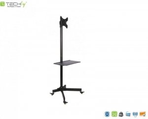 Stojak mobilny Techly 19 cali-37 cali, 20kg regulowany, z półką