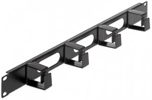 Organizer kabli Intellient Rack 19 cali 1U, 4 uchwyty 45x60mm, czarny