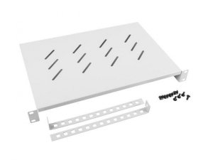 Półka do szaf 19 cali 600mm szara Lanberg (1U/483x300mm udźwig do 25kg, montaż 4-punktowy)
