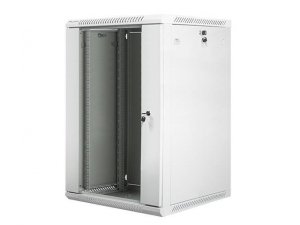 Szafa instalacyjna Rack wisząca 19 cali 18U 600x600 szara Lanberg (flat pack)