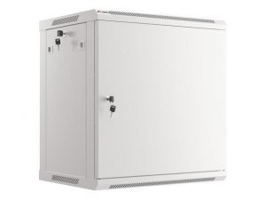 Szafa instalacyjna Rack wisząca 19 cali 12U 600x450 szara drzwi metalowe Lanberg (flat pack)