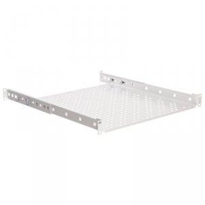 Półka 19'' 1U 450mm, Netrack, mocowanie 4xRACK, szara