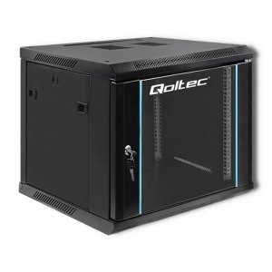 Szafa RACK Qoltec 19 cali | 9U | 600x500x600 | Czarna | Wisząca