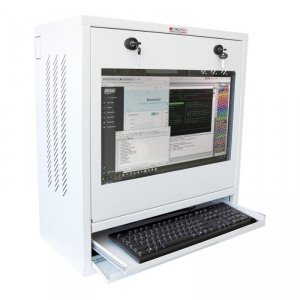 Szafa wisząca Techly na komputer przemysłowy i monitor 22 cale LED/LCD biała