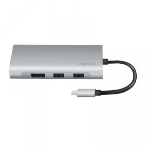 LogiLink Stacja dokująca USB3.2 ,USB-C, 8-portow, PD