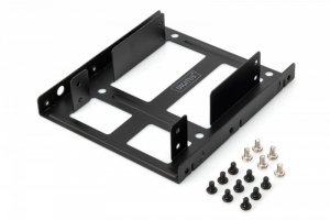 Digitus Ramka montażowa/Adapter SSD/HDD 2x 2.5 do 3.5 (ATA, SATA, SSD) metalowa ,zestaw, czarna