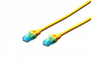 Digitus Patch cord U/UTP kat.5e PVC 5m Żółty