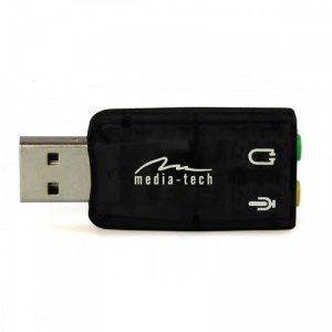 Media-Tech VIRTU 5.1 USB - Karta dźwiękowa USB oferująca wirtualny dźwięk 5.1 MT5101