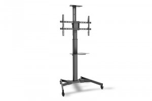 Digitus Stojak mobilny pojedynczy z półką, 1xLCD, max. 70 cali, max. 50kg, VESA max. 600x400