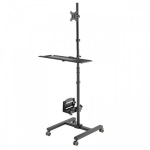 Maclean Stand wózek do monitora CPU na kółkach MC-793