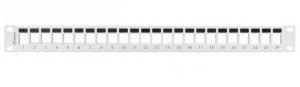 Lanberg Patch panel pusty 24 porty 1U 19 cali szary do modułów keystone