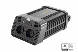 Technaxx Deutschland GmbH & Co. KG TE16 Przetwornica (falownik) o mocy ciągłej 1.200W (2x VAC 230V / 2x USB)