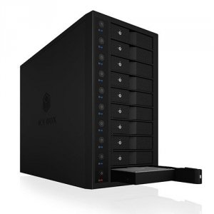 IcyBox Obudowa IB-3810-C31 10x HDD Single System dla 3,5 cali HDD SATA I/II/III