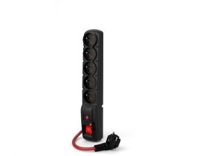 Acar Listwa zasilająca F5 Power 5 16A (5 gniazd) Czarna