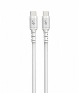 TB Kabel USB C - USB C 1 m. silikonowy biały