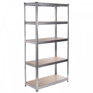 GreenBlue Regał magazynowy metalowy szafka 175 kg x5  ocynk rozkładany MDF GB378
