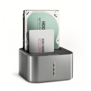 AXAGON ADSA-DC Stacja dokująca USB 3.2 Gen 1 - 2x SATA 6G 2.5 cali/3.5 cali SSD/HDD
