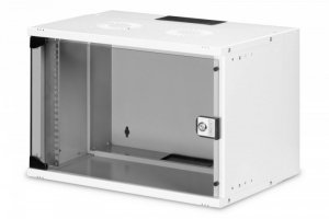 Digitus Szafa sieciowa wisząca 19 cali 7U, SOHO PRO 370 x 540 x 400 mm, nośność 60kg, drzwi szyba, niezłożona Szara