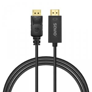 Savio Kabel  Display Port do HDMI 1,5m, CL-183