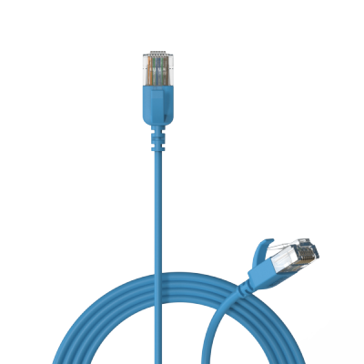 PROCAB CSD560BU/2 Kabel sieciowy Slimline - CAT6A RJ45 - RJ45 U/UTP wersja niebieska - 2 m