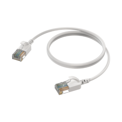 PROCAB CSD560W/0,5 Kabel sieciowy Slimline - CAT6A RJ45 - RJ45 U/UTP wersja biała - 0,5 ma