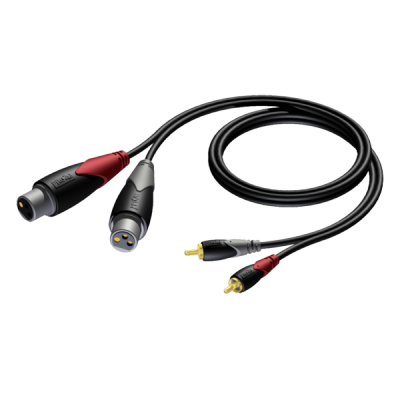 PROCAB CLA705/1.5 2 x XLR female - 2 x RCA/Cinch male 1,5 meter
