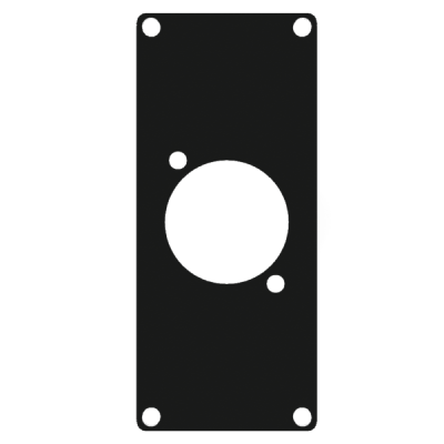 CAYMON CASY103/B CASY 1 space cover plate - 1x D-size hole Black version