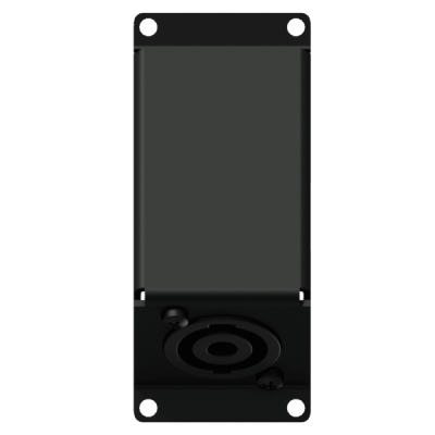CAYMON CASY 143/B CASY 1 space angled with male SpeakON to 4-pin terminal block Black version