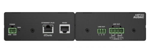 AUDAC AMP203 Dante™ mini stereo wzmacniacz 
