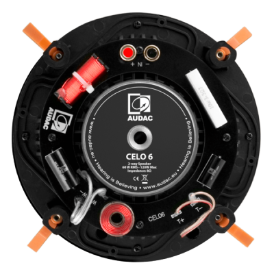 AUDAC CELO6I/W Wysokiej klasy 2-drożny 6 cali głośnik sufitowy Wersja biała - 8Ω (RAL9016 + Logo)