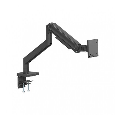 Ramię biurkowe pojedyncze DIGITUS z zaciskiem i sprężyną mechaniczną 1xLCD max. 49" 20kg, VESA: 75x75, 100x100, czarne