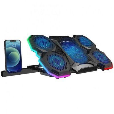 Podstawka chłodząca Rampage AD-RC14 X-RANGER pod laptop 9-17 cali RGB regulowana cicha