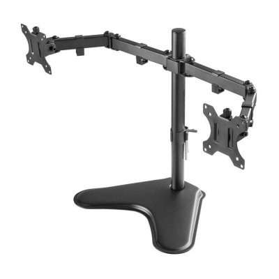 Uchwyt biurkowy Techly na 2 monitory 13 cale-32 cale 2x8kg regulowany