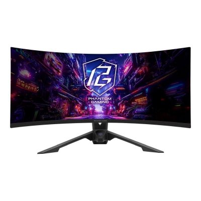 Monitor ASRock 34 cale Curved Phantom Gaming Monitor PG34QRT3A VA WQHD 180Hz 2xHDMI 2xDP HUB WiFi głośniki 2x2W