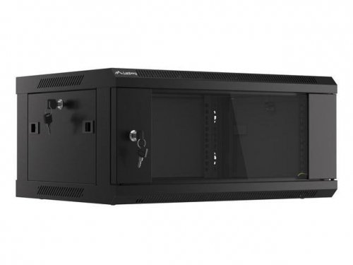 Szafa instalacyjna Rack wisząca 19 cali 4U 600x450 czarna Lanberg (flat pack)