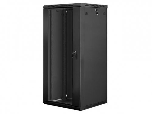 Szafa instalacyjna Rack wisząca 19 cali 27U 600x600 czarna Lanberg (flat pack)