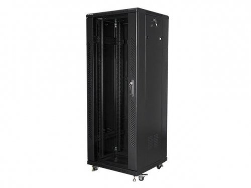 Szafa instalacyjna Rack stojąca 19 cali 32U 600x600 czarna Lanberg (flat pack)