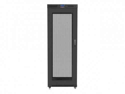 Szafa instalacyjna Rack stojąca 19 cali 27U 800x1000 Drzwi Perforowane czarna Lanberg (flat pack) LCD