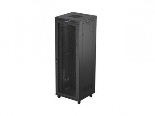 Szafa instalacyjna Rack Lanberg stojąca 19 cali 47U 800x800 czarna drzwi perforomowane LCD (flat pack)
