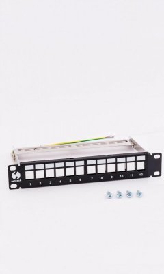 Patch panel keystone 10 cali 12-porty, UTP Netrack