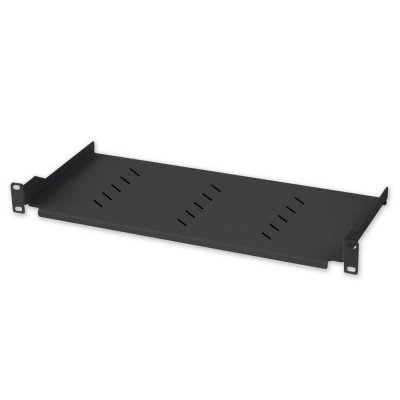 Półka do szafy 19 cali Techly 1U 150mm 2pkt. perforowana czarna