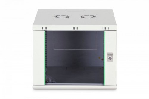 Digitus Szafa sieciowa wisząca Dynamic 19" 9U rack 474x600x600mm, drzwi szyba, szara, niezłożona, 60kg