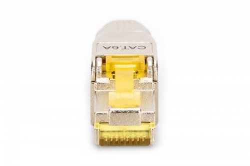 Digitus Wtyk modularny RJ45 kat.6A, PoE++, 10GbE, STP, ekranowany, beznarzędziowy, zakręcany, metalowy, AWG 22-27, linka/drut