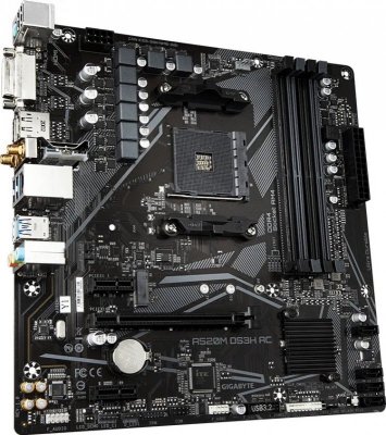 Gigabyte Płyta główna A520M DS3H AC AM4 4DDR4 /HDMI/DVI/DP M.2 mATX