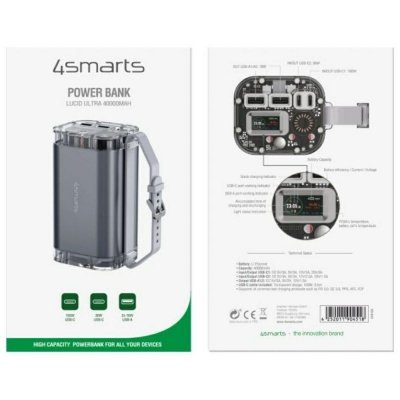 4smarts Powerbank Lucid Ultra 40000mAh 100W Szary