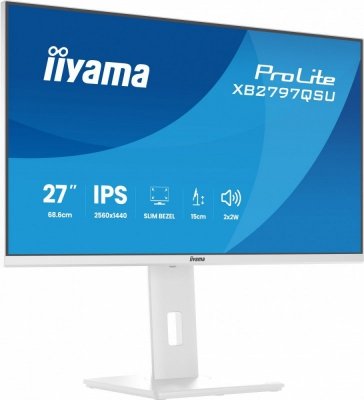 IIYAMA Monitor 27 cali XB2797QSU-W1 IPS, QHD, 2xHDMI, DP, 350cd, 75Hz, 1000:1, USB HUB x4