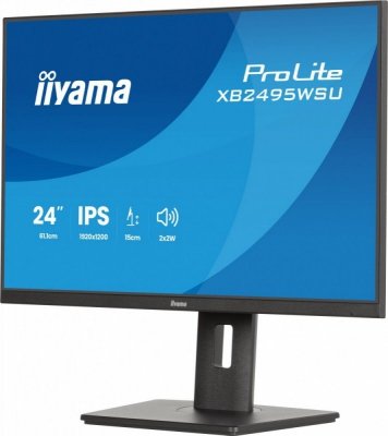 IIYAMA Monitor 24 cale XB2495WSU-B1  IPS,16:10,350cd,4ms,HDMI, 100Hz,1500:1, 4xUSB,2x2W,HAS150 (PIVOT)