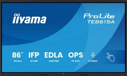 IIYAMA Monitor interaktywny 86 cali TE8615A-B2AG IPS,4K,40pkt, EDLA