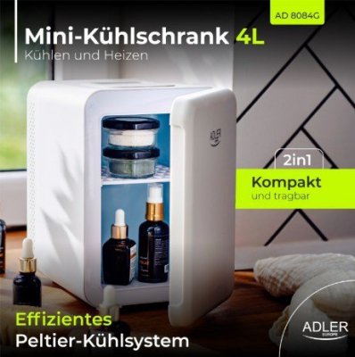 Adler Mini lodówka 4l biała AD 8084